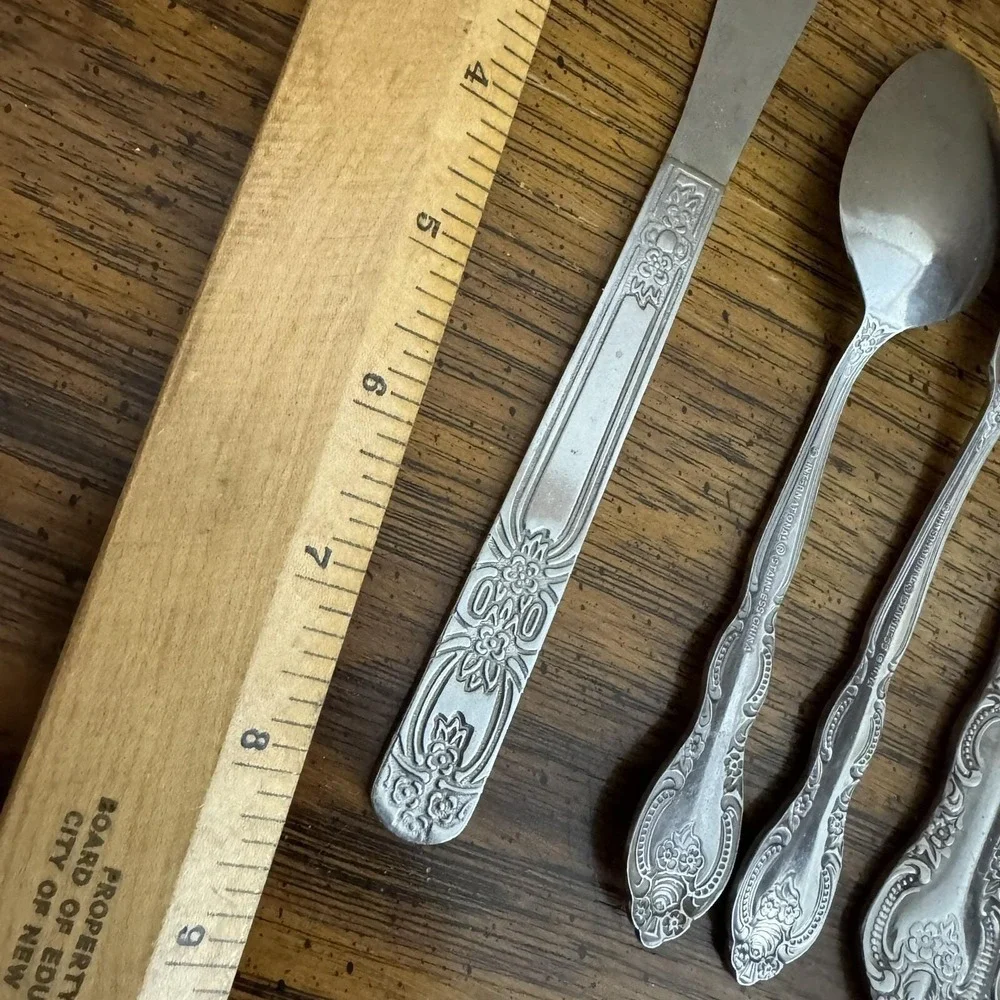Lot International Stainless China Flatware Dinner‎ Knives Butter Spoon